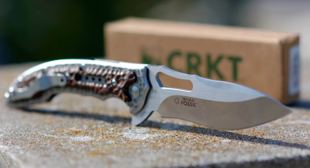 Couteau pliant CRKT FOSSIL COMPACT 5460 manche martelé 10,9cm