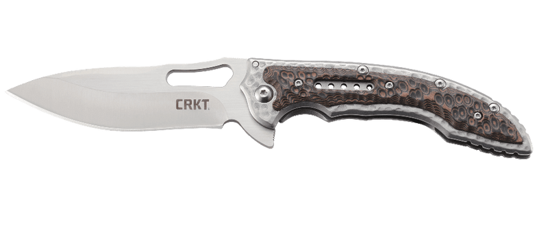 Couteau pliant CRKT FOSSIL COMPACT 5460 manche martelé 10,9cm