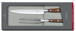 Coffret Victorinox Grand Maître Rosewood couteau à découper + fourchette de chef forgés