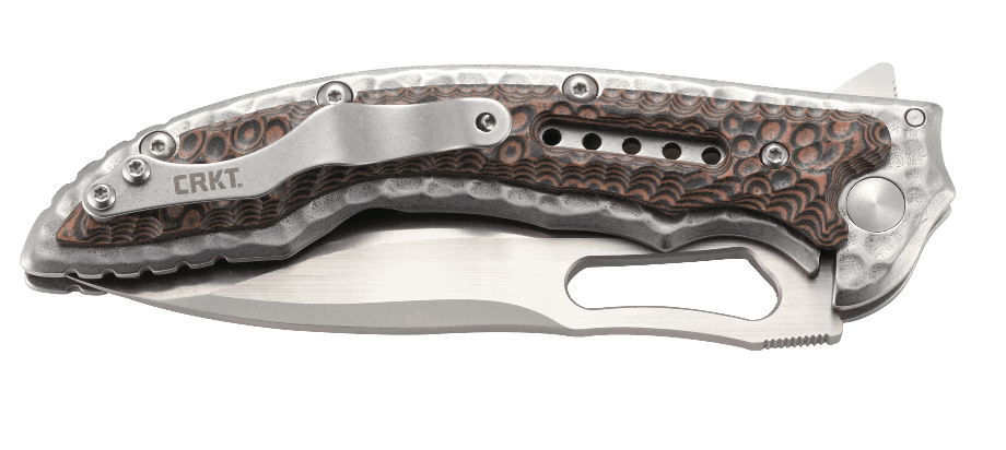Couteau pliant CRKT FOSSIL 5470 manche martelé 12,6cm