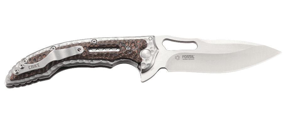 Couteau pliant CRKT FOSSIL 5470 manche martelé 12,6cm