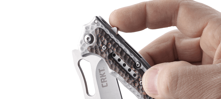 Couteau pliant CRKT FOSSIL 5470 manche martelé 12,6cm