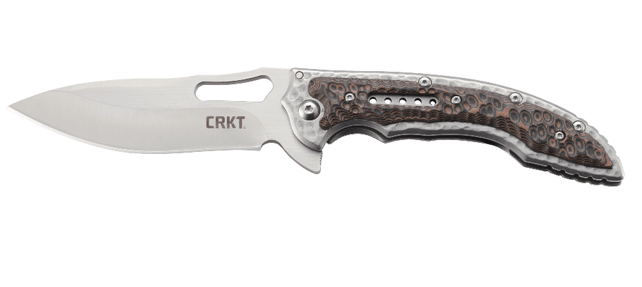 Couteau pliant CRKT FOSSIL 5470 manche martelé 12,6cm
