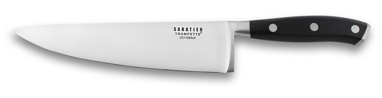 Couteau de chef Sabatier Trompette Vulcano 20cm 3 rivets