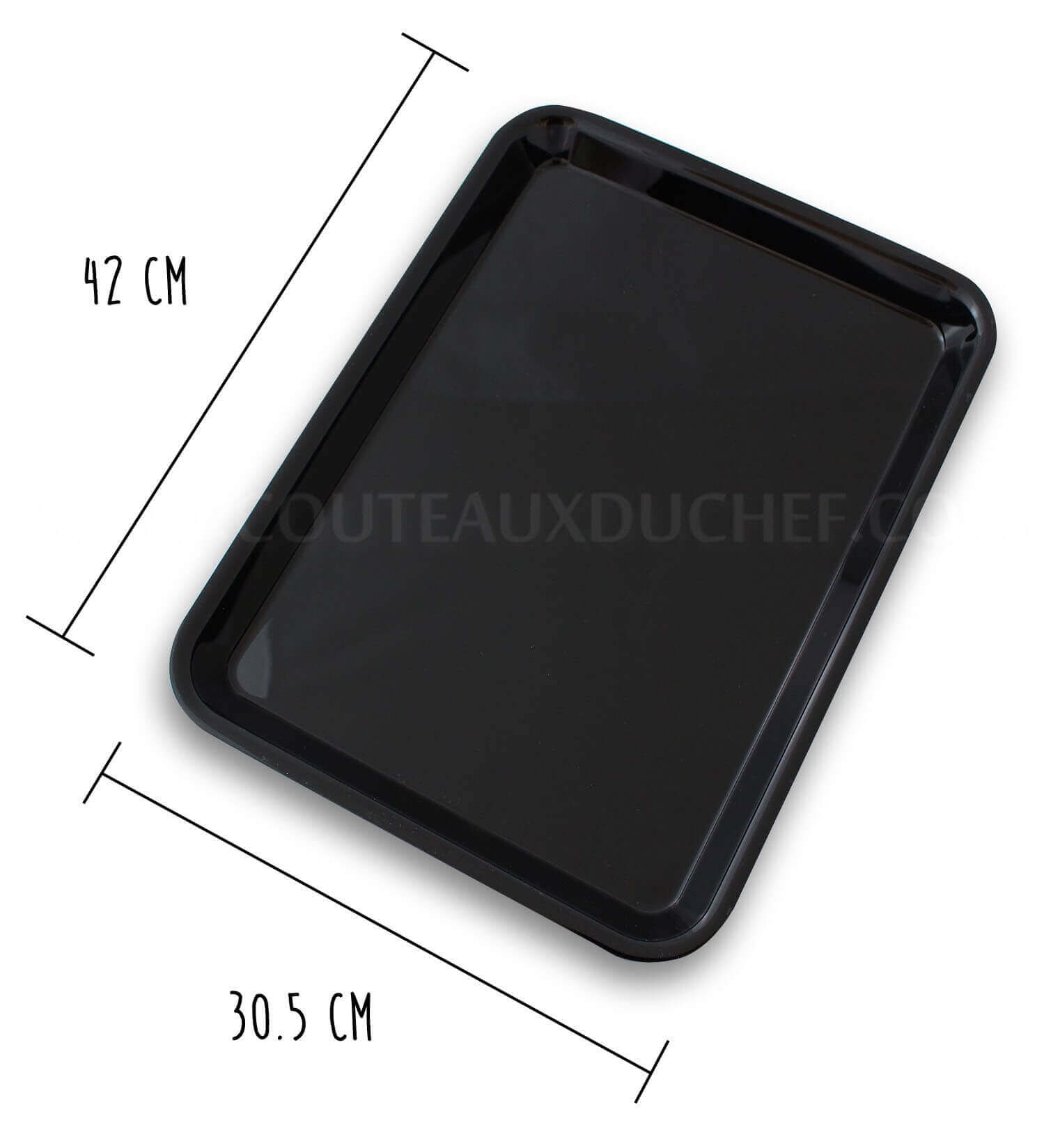 Plateau de présentation professionnel en Altuglas® noir - 42x30.5cm