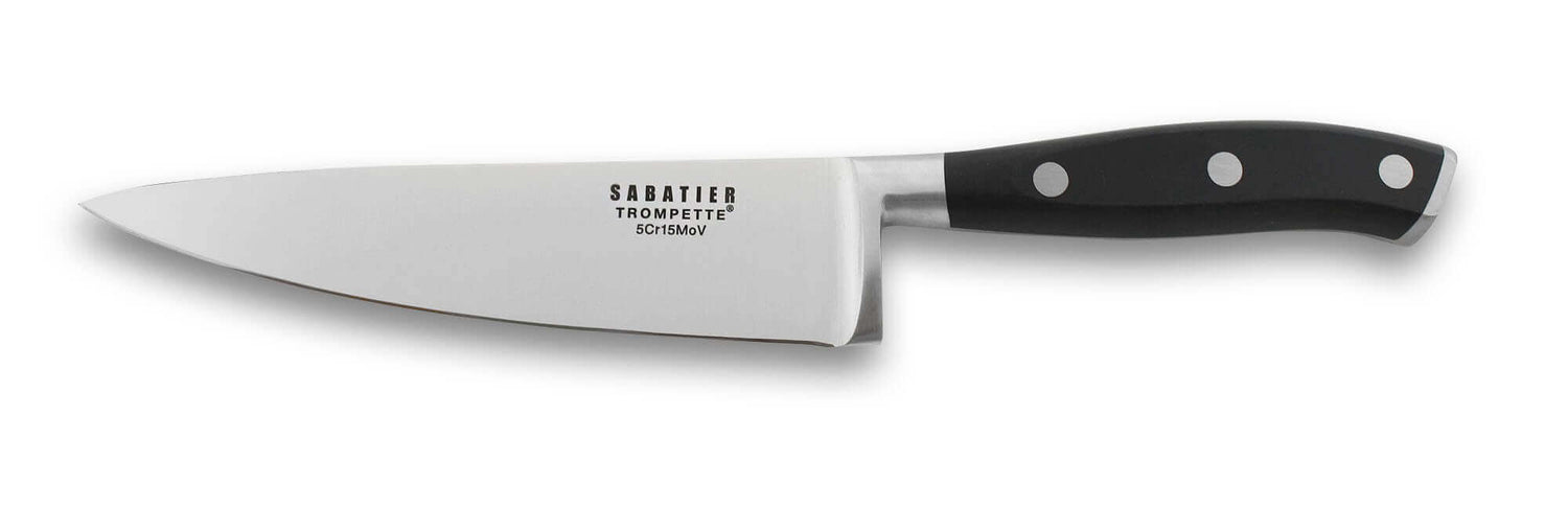Couteau de chef Sabatier Trompette Vulcano 16cm 3 rivets