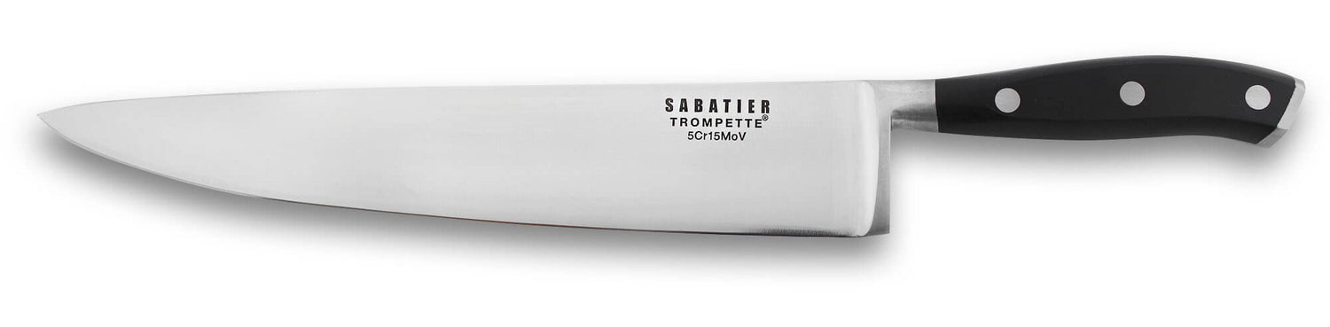 Couteau de chef Sabatier Trompette Vulcano 25cm 3 rivets