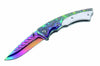 Couteau pliant Herbertz 233511 revêtement titane arc-en-ciel manche 12cm