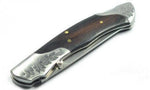 Couteau pliant Herbertz 209512 manche bois mitres gravées 12cm