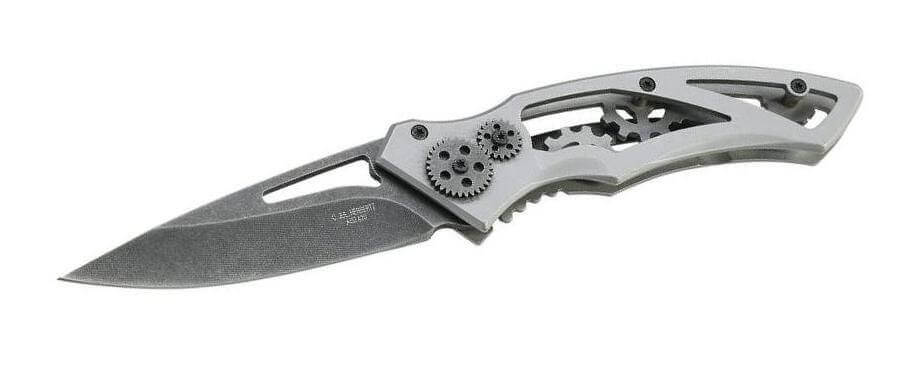 Couteau pliant Herbertz 295112 décor "engrenages" manche 12cm