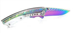 Couteau pliant Herbertz 233511 revêtement titane arc-en-ciel manche 12cm