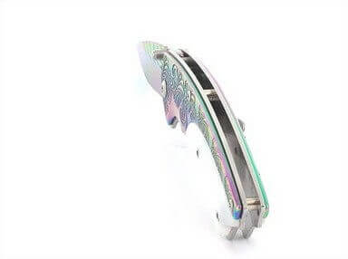 Couteau pliant Herbertz 233511 revêtement titane arc-en-ciel manche 12cm