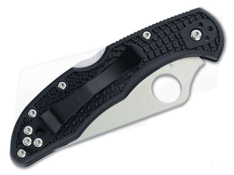 Couteau pliant SPYDERCO DELICA 4 C11PBK 11cm lame lisse