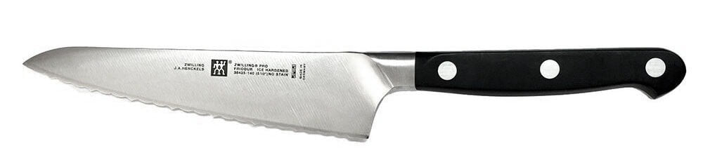 Couteau de chef dentelé Zwilling Pro forgé 14cm
