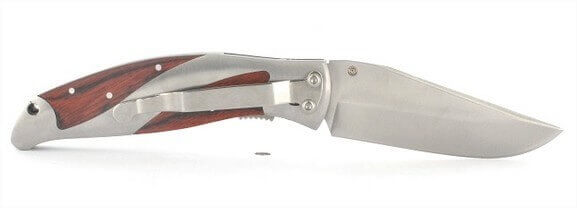 Couteau pliant Herbertz 216211 manche métal/pakka 11cm + coffret bois