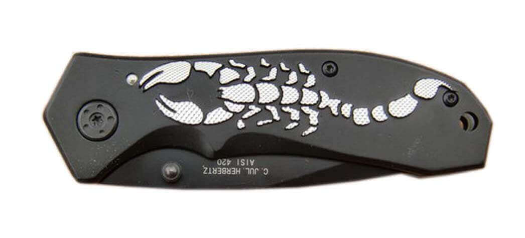Couteau pliant Herbertz 44067 manche décor scorpion 11cm