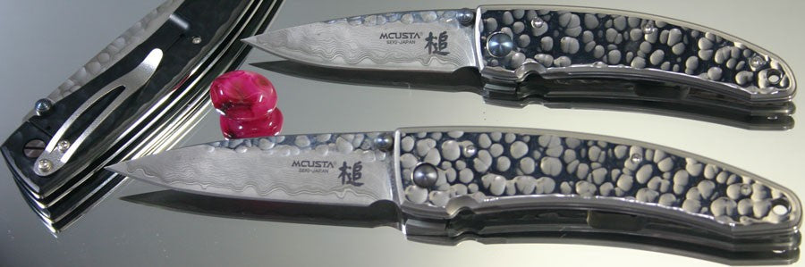 Couteau pliant MCUSTA Tsuchi MC.114D martelé 11,1cm