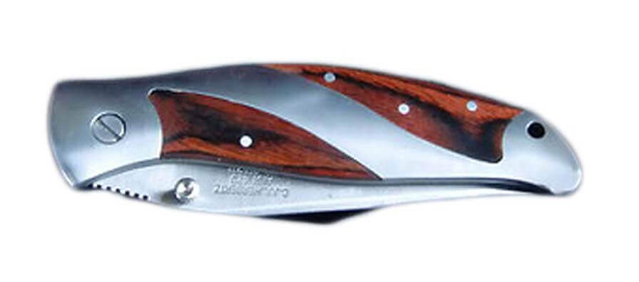 Couteau pliant Herbertz 216211 manche métal/pakka 11cm + coffret bois
