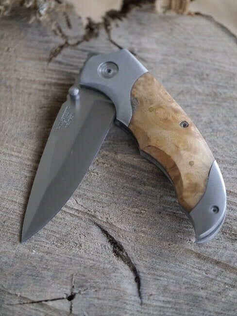 Couteau pliant Herbertz 278211 manche bois de racine 11cm