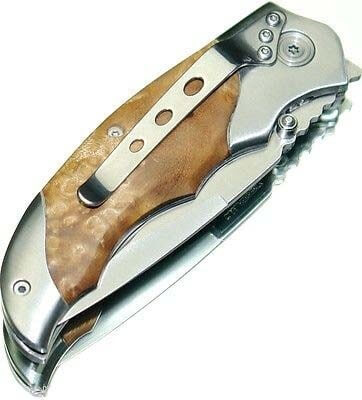 Couteau pliant Herbertz 278211 manche bois de racine 11cm