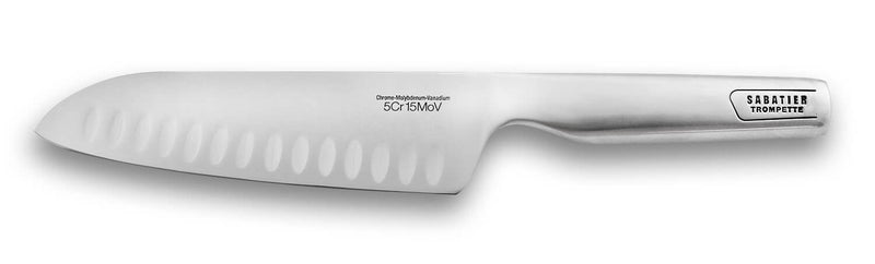 Couteau santoku alvéolé Sabatier Trompette design Tout Inox 17cm