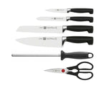 Bloc couteaux bois naturel 6 pièces Zwilling Four Star lames forgées