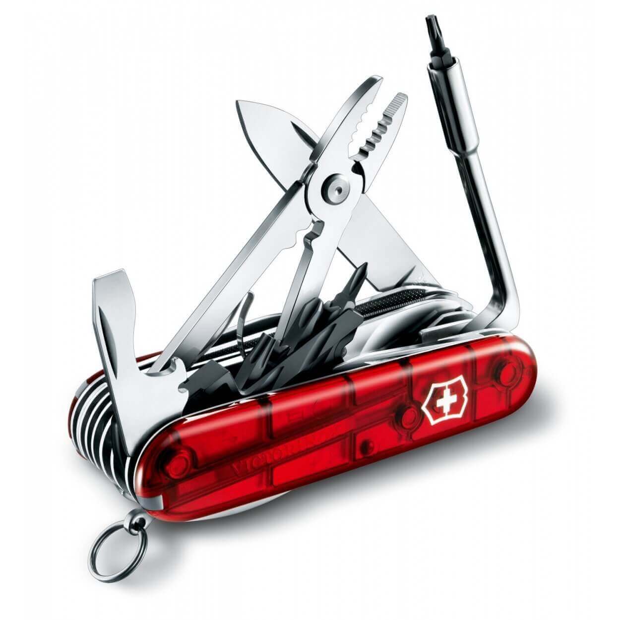 Couteau suisse Victorinox Cyber Tool M rouge translucide 91mm 34 fonctions