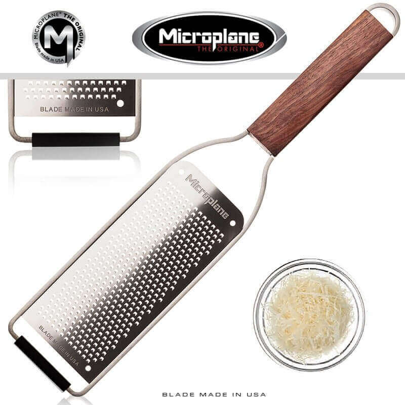 Râpe Microplane Master grains fins manche en noyer