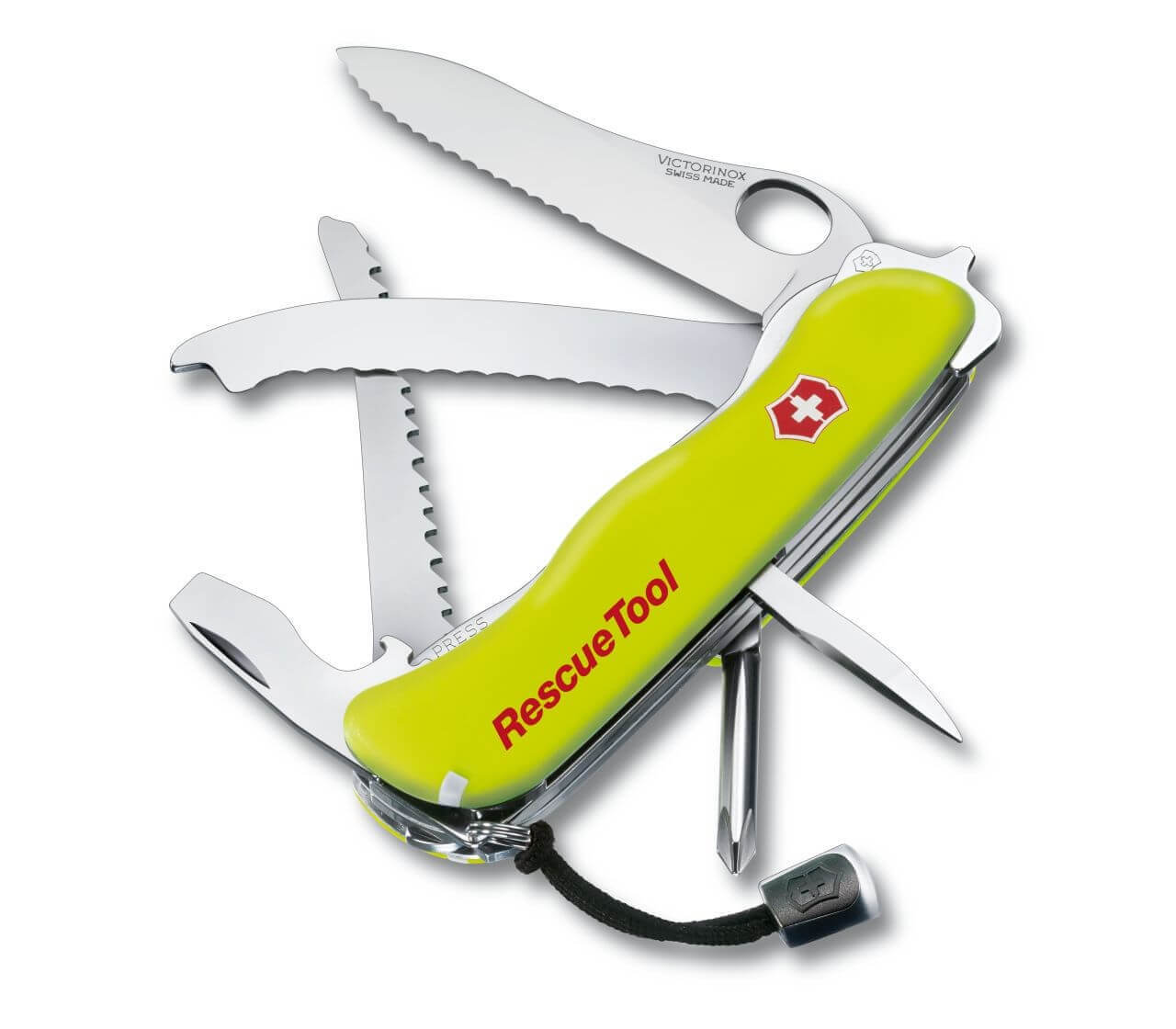 Couteau suisse Victorinox Rescue Tool jaune fluo 111mm 13 fonctions + étui