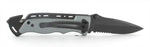 Couteau pliant de secours Herbertz 210211 à dents manche alu 12cm