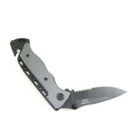 Couteau pliant de secours Herbertz 210211 à dents manche alu 12cm