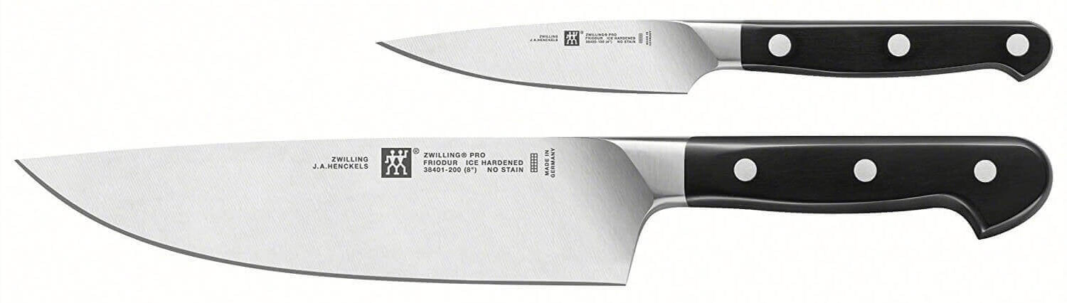 Coffret 2 couteaux de cuisine Zwilling Pro forgés - 1 office + 1 chef