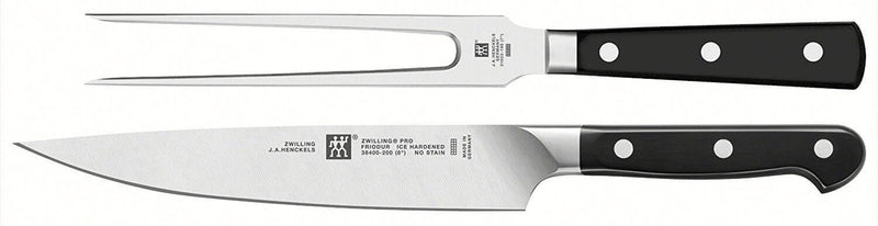 Coffret à découper Zwilling Pro forgé - 1 fourchette à viande + 1 couteau à trancher