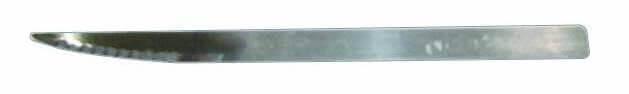Lame de boulanger droite et crantée en acier carbone - Lot de 12