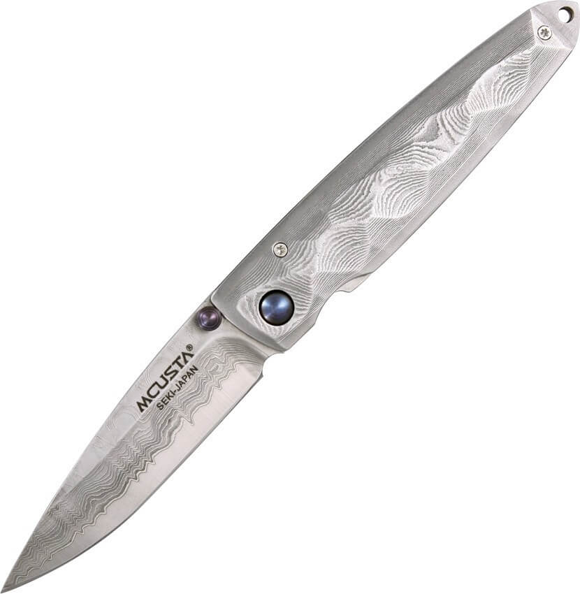 Couteau pliant MCUSTA Tsuchi MC-34D acier damas 66 couches 10cm + étui