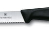Couteau de table Victorinox Swissclassic noir lame à dents 11cm