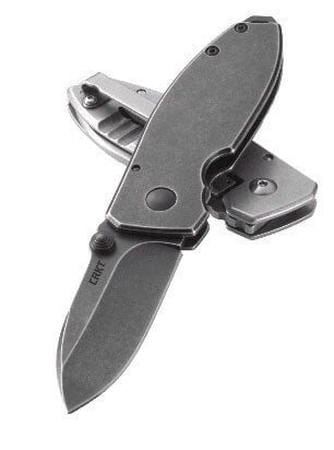 Couteau pliant CRKT SQUID 2490KS manche acier inox noir 8,8cm