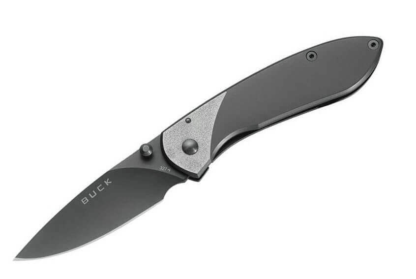 Couteau pliant BUCK NOBLEMAN n°327TTS manche acier titanium 9cm