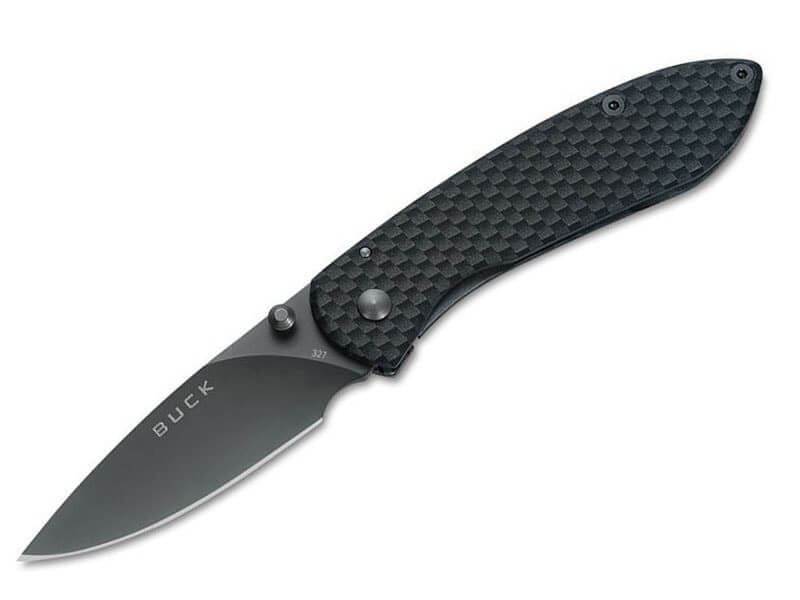 Couteau pliant BUCK NOBLEMAN n°327CFS manche fibre de carbone 9cm
