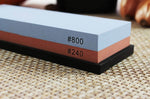 Pierre à aiguiser Wusaki double face grains 240/800 + socle