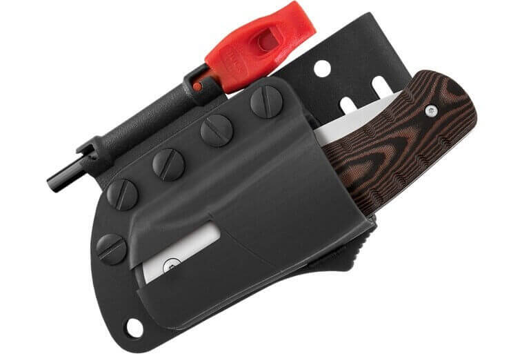 Couteau pliant BUCK SELKIRK 836BRS manche micarta 13cm + accessoires