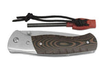 Couteau pliant BUCK SELKIRK 836BRS manche micarta 13cm + accessoires