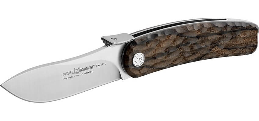 Couteau pliant FOX Rhino FX-R10 manche en ziricote sculpté 11.5cm