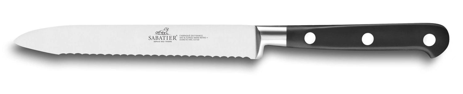 Coffret 3 couteaux français SABATIER Idéal Inox 100% forgé Chef+Universel+Office