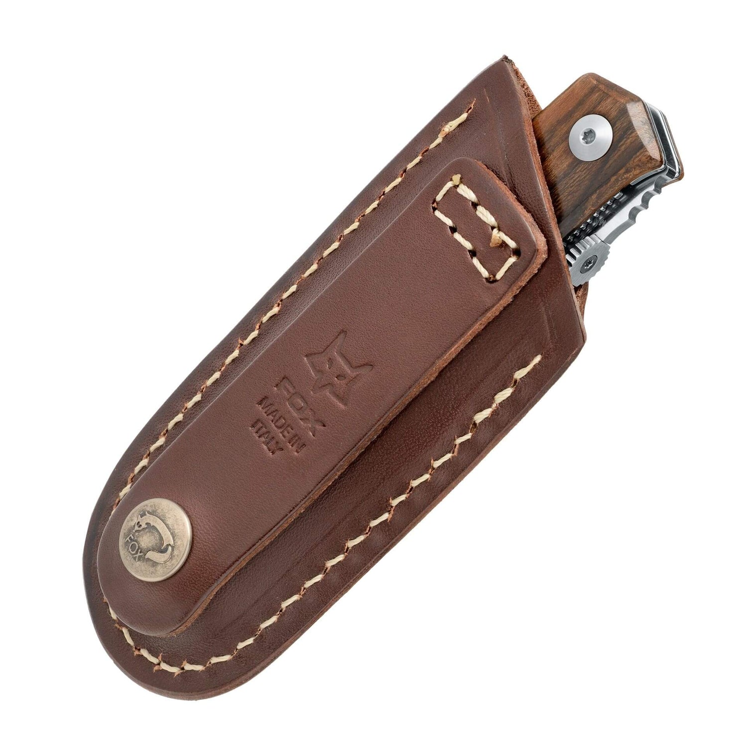 Couteau pliant FOX Terzuola FX-515W manche ziricote 11cm + étui cuir