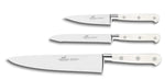 Coffret 3 couteaux Sabatier Toque blanche 100% forgé manches rivetés