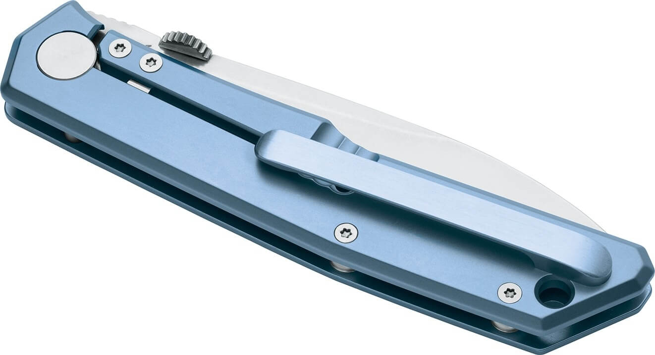 Couteau pliant FOX Terzuola FX-525TI BL manche titane bleu 11cm + étui