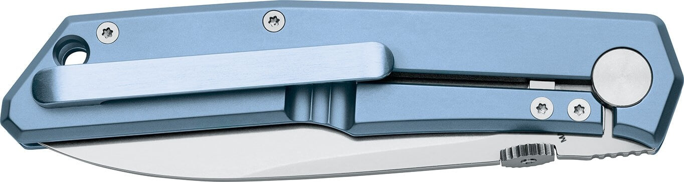 Couteau pliant FOX Terzuola FX-525TI BL manche titane bleu 11cm + étui