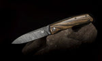 Couteau pliant FOX Terzuola FX-525DB Damas manche bocote 11cm + étui