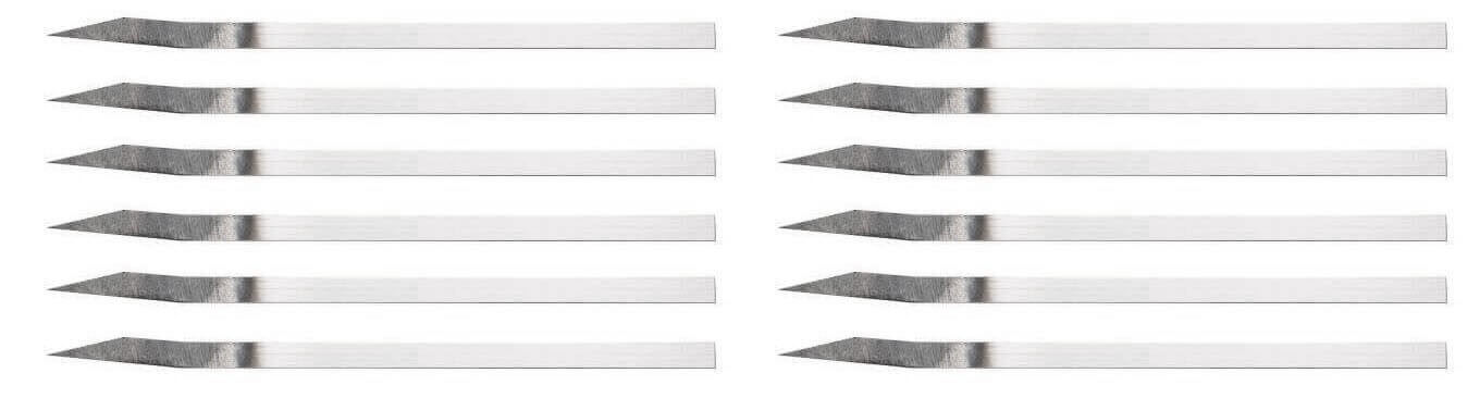 Lame de boulanger courbée en acier carbone - Lot de 12